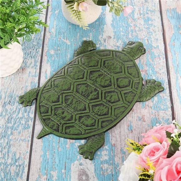Cast Iron Stepping Stone, Turtle Stepping Stone, Decorative Tortoise Flagstone - Picture 3 of 7